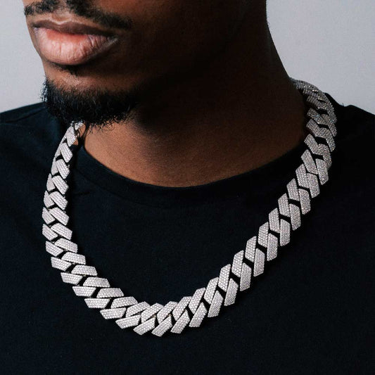 Iced Out Cuban Link Chain Necklace for Men Women